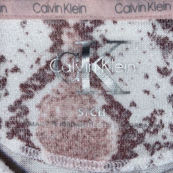 CALVIN KLEIN Snakeskin Print Cowl Neck Sweatshirt - Picture 7 of 9